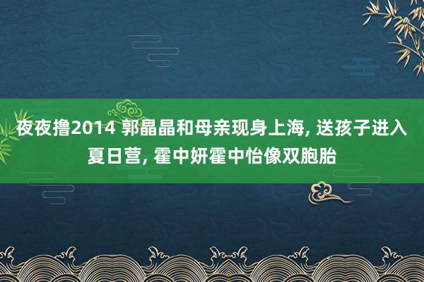 夜夜撸2014 郭晶晶和母亲现身上海, 送孩子进入夏日营, 霍中妍霍中怡像双胞胎