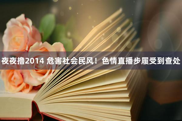 夜夜撸2014 危害社会民风！色情直播步履受到查处