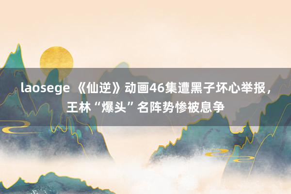 laosege 《仙逆》动画46集遭黑子坏心举报，王林“爆头”名阵势惨被息争