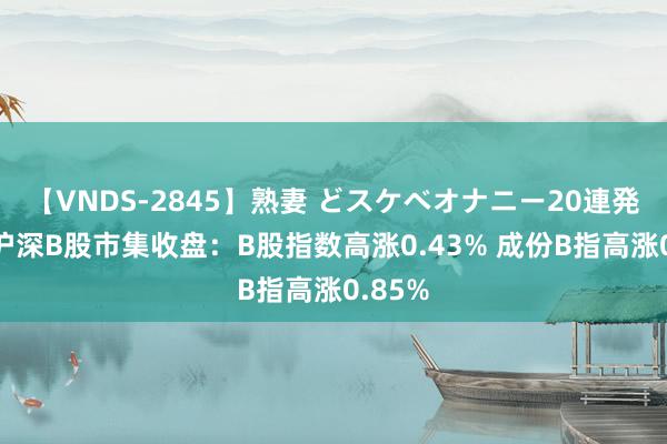 【VNDS-2845】熟妻 どスケベオナニー20連発！！ 沪深B股市集收盘：B股指数高涨0.43% 成份B指高涨0.85%