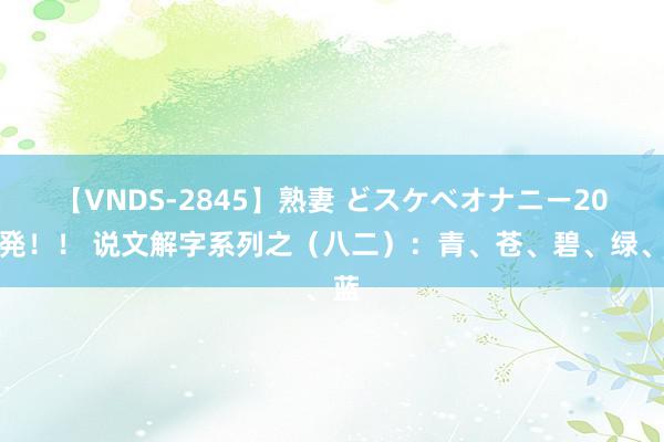 【VNDS-2845】熟妻 どスケベオナニー20連発！！ 说文解字系列之（八二）：青、苍、碧、绿、蓝