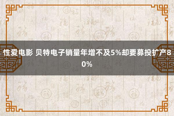 性爱电影 贝特电子销量年增不及5%却要募投扩产80%