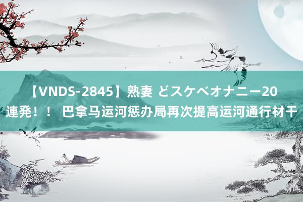 【VNDS-2845】熟妻 どスケベオナニー20連発！！ 巴拿马运河惩办局再次提高运河通行材干