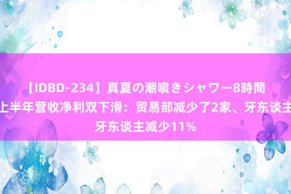 【IDBD-234】真夏の潮噴きシャワー8時間 国海证券上半年营收净利双下滑：贸易部减少了2家、牙东谈主减少11%